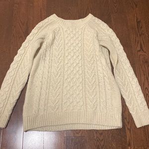 Extra small cable knit wool sweater